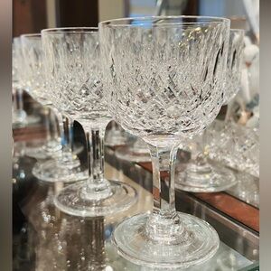 WEBB THOMAS “Normandy”Claret Wine Crystal Handmade Blown Glass Set of 6